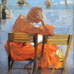 Mujer leyendo de John Lavery